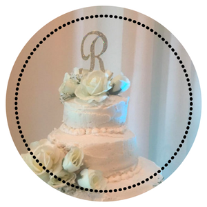 elegant, three-tiered wedding cake