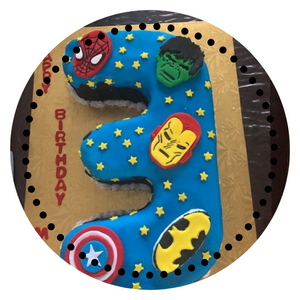 Superhero 3rd Birthday Cake